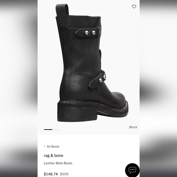Rag & Bone Leather Moto Boot Women's 7 - Picture 2 of 14